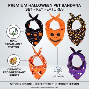 Nouvel Arrivage Personnalisable OEM : Bavette Triangulaire Festive d'Halloween pour Chiens <span class=keywords><strong>et</strong></span> Chats – Accessoires <span class=keywords><strong>et</strong></span> Fournitures pour Animaux de Compagnie - Product Image 3