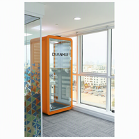 Cabine téléphonique de bureau insonorisée à nacelle acoustique mobile et assemblée Cabine téléphonique ouverte insonorisée pour négociation commerciale