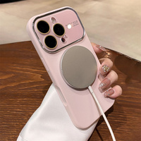 Coque de téléphone liquide avancée pour iPhone 17 16 14 15 13 Pro Max, avec chargement magnétique, protection d'objectif en verre, en silicone, pour couple
