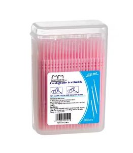 Brosse à dents jetable en plastique de 200 pièces pour usage domestique, nettoyage interdentaire, fil dentaire, emballé en boîte - Product Image 1