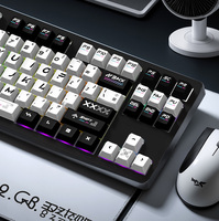 Ensemble de touches de clavier mécaniques personnalisées Anime mignonnes, 129 touches, PBT transparentes, profil Cherry, pour joueurs