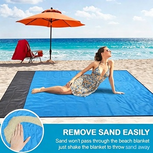 Tapis pliable portable pour 7 adultes, en polyester, pour la famille, les voyages en plein air, la plage, imperméable - Product Image 4