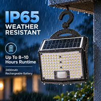 Lampe murale solaire LED pour abri de jardin, étanche IP65 avec détecteur de mouvement pour camping-car, serre, cabane et stockage