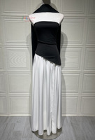 Écharpe col sans bretelles robe de soirée femmes 2025 nouveau haut fente dos nu épissé plissé Robes femme été fête robes de bal 3453