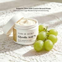 Crème éclaircissante anti-taches à l'acide glycolique en gros, hydratante et exfoliante au beurre de karité pour une peau éclatante