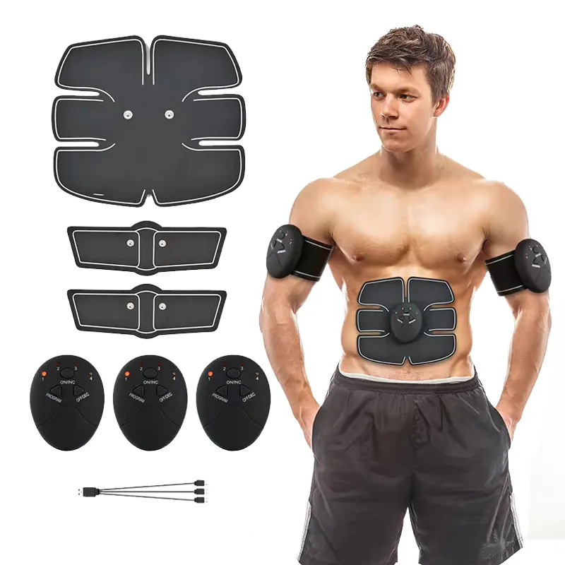 हॉट सेल्स स्मार्ट ईएमएस फिटनेस छह पैच 6 पैक पेट की मांसपेशी टोनर व्यायाम एबीएस उत्तेजक