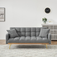 Canapé-lit convertible moderne 3 places au design européen, élégant, pour salon, avec fauteuil intégré