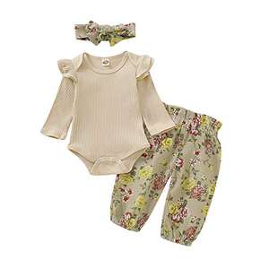 Ensemble de barboteuses pour bébé à manches longues et courtes, vêtements pour nourrissons, motifs floraux, 100% coton, ensembles de vêtements pour bébés filles - Product Image 6
