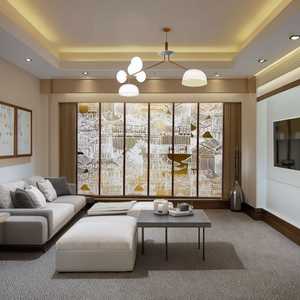 Gỗ rắn gấp Màn hình Phòng <span class=keywords><strong>divider</strong></span>-tối giản dòng nghệ thuật thiết kế cho văn phòng nhà khách sạn - Product Image 2