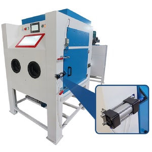 Safety Interlock Automatic Turntable <b>Sandblasting</b> Cabinet Metal Surface Cleaning Machine - Product Image 1
