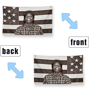 Affiche ASAP <span class=keywords><strong>Rocky</strong></span> avec drapeau 3x5 pieds, Rakim Mayers en chemise à carreaux, impression artistique de musique rap hip hop, OEM ODM - Product Image 4