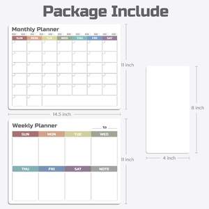 Calendrier magnétique effaçable à sec de qualité supérieure tableau blanc planificateurs mensuels/hebdomadaires/quotidiens matériau PET imprimé UV marque XT planification familiale - Product Image 2
