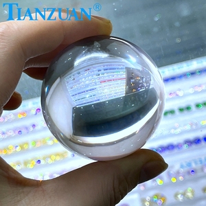 Gema de circonia cúbica, piedra de zirconia cúbica con forma de esfera, color naranja, rojo y blanco, sin agujero, 55mm, 499 gramos - Product Image 4