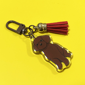 Giá Rẻ Chất Lượng Cao Tùy Chỉnh Rõ Ràng Epoxy Nhựa In Acrylic Charm Keychain Vòng Với Long Lanh - Product Image 3