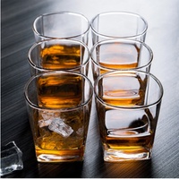 Ensemble de six verres en verre au sodium et au calcium, résistants aux hautes températures, design moderne, pour whisky, bière, jus, eau et autres boissons