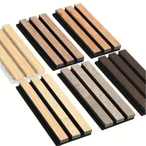 Nhà Cung cấp đục lỗ MDF gỗ đá phiến cách âm PEG Board Acoustic MDF Panels 240 cm x 40 cm giá cho bức tường
