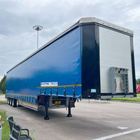 Semi-remorque à rideaux latéraux 4 essieux 40T 13,6m pour le transport de marchandises