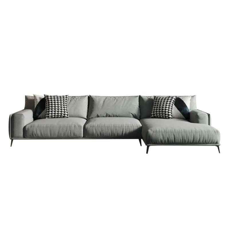 Living room new design leather sofa set furniture L shape luxury sofa sectional modular sofas for home