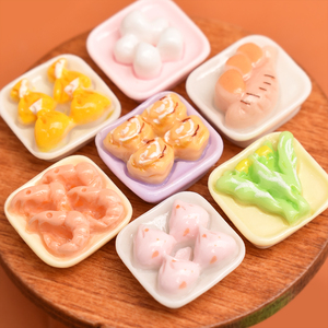 Cabujones de resina de base plana DIY, dijes de comida en miniatura (platos de hot pot y verduras) para decoraciones navideñas y teléfonos móviles - Product Image 1