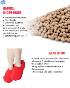 Keten tohumu mikrodalga ısıtmalı kadınlar için ev terliği soğuk ayak ısıtıcı microwawomen ısıtma ayakkabı - Product Image 5