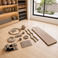 Kaus reparasi Pilates lipat profesional Premium bersertifikasi CE untuk penggunaan rumah latihan inti wanita