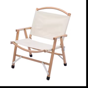 Chaise pliante solide et légère pour jardin extérieur <span class=keywords><strong>ou</strong></span> plage portable avec siège en bois amovible, cadre en métal, logo personnalisable - Product Image 3