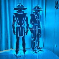 Costume LED Cyberpunk Samouraï Oriental pour Festival EDM, Spectacle de Rue, Événement, Tournée Nocturne, Cosplay, Performance Scénique