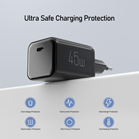 Cargador Rápido USB-C PD de 45W con Cable Tipo-C de 1m y 60W, Adaptador de Cargador de Pared con Enchufe Europeo para iPhone, Samsung y Laptops