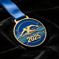 Médaille de récompense en métal minimaliste de haute qualité avec logo personnalisé, plaquée nickel mat, pour souvenir de cérémonie
