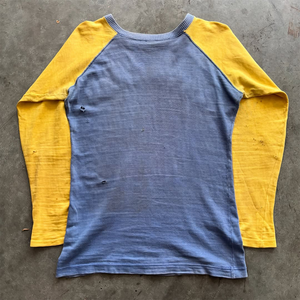 Camiseta de Manga Larga Personalizada con Cuello Ribeteado Grueso, Estilo <span class=keywords><strong>Vintage</strong></span> Y2K, Corte Ajustado, Bloques de Color, Efecto Desgastado, para Hombre - Product Image 2