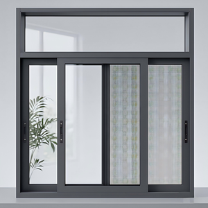 Ventana Corredera de Aluminio de Seguridad con Apertura Horizontal, Aislamiento Térmico y Acústico Completo, Vidrio Templado de Puente Roto para Hogares - Product Image 1