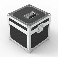 Boîte de rangement pour disques vinyles LP de 10 pouces, 100 pièces, de luxe, avec poignée de transport et mousse interne, en aluminium verrouillable