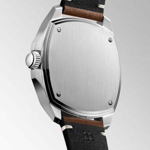 Montre mécanique automatique pour homme avec petit cadran des secondes, lunette cannelée, verre saphir, bracelet en cuir, style vintage - Product Image 5