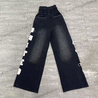 Pantalon de survêtement baggy en coton imprimé sur toute la surface pantalon de survêtement baggy ample graphique à impression DTG pantalon de survêtement streetwear empilé