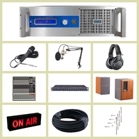 Komple 2KW(2000W) FM Radyo Kiti: Verici, Anten Sistemi, Kilise ve İstasyonlar için Mikser + Acil Durum Kurtarma Bilgileri