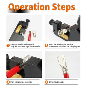 Herramientas KH-230 Alicates de crimpado de terminales Y.O. grandes 10-240mm, crimpadora de cables de entrada frontal de grado industrial - Product Image 5