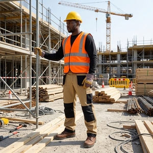 Pantalon <span class=keywords><strong>cargo</strong></span> pour homme en coton brodé, plusieurs poches <span class=keywords><strong>cargo</strong></span>, couleur kaki, prix de gros - Product Image 6
