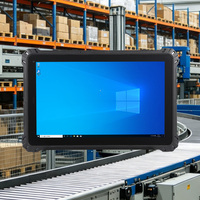 Tablette hybride électorale avec lecteur d'empreintes digitales et RFID, 10,1 pouces, Intel Atom, 512 Go de stockage, reconnaissance des mains mouillées, clavier rétroéclairé, pour musée