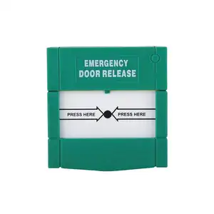 Exit Push Green Door Release To Fire Dome Reset Key Cover In Open With Glass Alarm Emergency Button