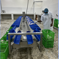 Équipement d'abattage automatique à haute efficacité pour poulet, poisson, pattes, ailes, griffes, machine de tri par poids, ligne d'abattage en acier