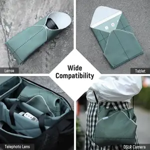 Customized Service Camera Lens Wrap Foldable Camera Lens Bag Insert Self Adhesive Magic Cloth