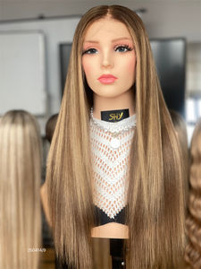 Peluca de cabello humano de diseño de lujo 2025, cabello brasileño de alta calidad, línea de cabello preplegada, Color Rubio de un solo nudo - Product Image 2