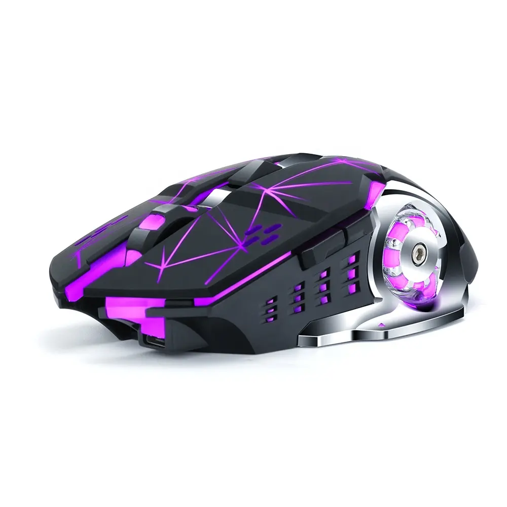 Популярная Компьютерная игровая мышь Q13 RGB, бесшумная Беспроводная перезаряжаемая игровая мышь со светодиодной подсветкой для ПК и ноутбука