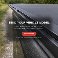 Couverture de benne rigide à trois volets profil bas noir mat, fixation sans perçage par serre-câble pour GMC Sierra 1500 6.5FT OEM ODM