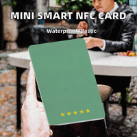 Mini carte intelligente NFC étanche en PVC pour entreprises et hôtels, carte de membre/cadeau avec puce NTAG215