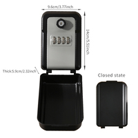 Caja de Seguridad para Llaves con Montaje en Pared, Código de 4 Dígitos, con Llave de Emergencia, Caja de Seguridad con Combinación para Casa, Inmobiliaria, Apartamento