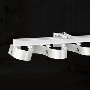 Rail de rideau moderne blanc en S KYOK, rail de rideau de plafond en aluminium, vente en gros, directement de l'usine - Product Image 2
