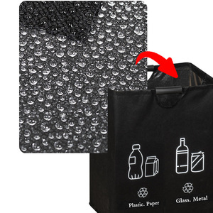 Foldable Recycling <b>Bin</b> Large Capacity Rectangular Polyester Indoor Storage Basket For Plastic Paper Glass <b>Metal</b> Waste Sorting - Product Image 3