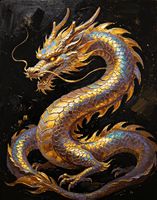 H-109DIY Peinture par numéros sur toile de coton noire écologique imperméable, motif Dragon Totem, art mural à colorier à la main, décoration intérieure, vente chaude