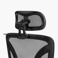 Chaise de bureau ergonomique avec appui-tête réglable, accoudoirs 6D, design moderne, structure en maille pour la maison, le bureau et l'école, noire, vente en gros